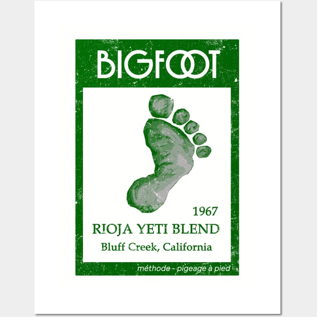 Bigfoot Wine Wall Art by kg07_shirts